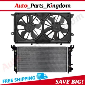 12899187 Auto Parts Kingdom Electric Engine Radiator Cooling Fan Kit For 2015-2016 Cadillac Escalade