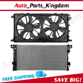 12899189 Auto Parts Kingdom Engine Radiator Cooling Fan Kit For 2017 2018 2019 Ford F-150 Expedition