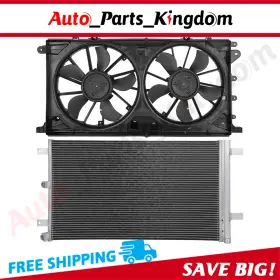 12899190 Auto Parts Kingdom Electric Ac Condenser Cooling Fan Kit For 2018 2019 2020 Lincoln Navigator 3.5l
