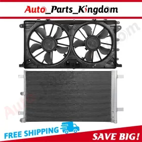12899198 Auto Parts Kingdom Electric Ac Condenser Cooling Fan Kit For 2017 2018 2019 2020 Ford F-150
