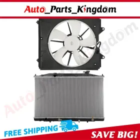 12899203 Auto Parts Kingdom Electric Engine Radiator Cooling Fan Kit For 2011 2012-2017 Honda Odyssey 3.5l
