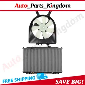 12930176 Auto Parts Kingdom Electric Engine Radiator Cooling Fan Kit For 2005 2006-2010 Honda Odyssey