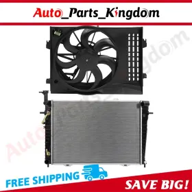 12930180 Auto Parts Kingdom Electric Engine Radiator Cooling Fan Kit For 2005 2006-2009 Hyundai Tucson 2.7l