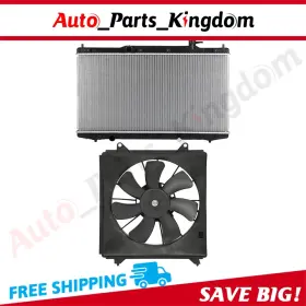 12930188 Auto Parts Kingdom Electric Engine Radiator Cooling Fan Kit For 2013-2017 Honda Accord 3.5l