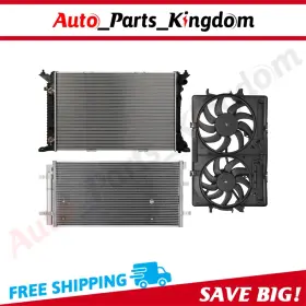 12930198 Auto Parts Kingdom Electric Radiator Condenser Cooling Fan Kit For 2008-2017 Audi A4 A5 Q5 2.0l 12930198 Auto Parts Kingdom Electric Radiator Condenser Cooling Fan Kit For 2008-2017 Audi A4 A5 Q5 2.0l