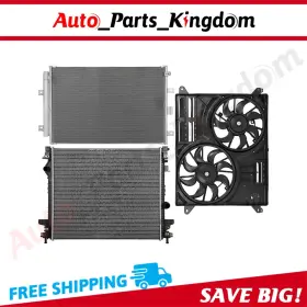 12930207 Auto Parts Kingdom Electric Radiator Condenser Cooling Fan Kit For 19-21 Ford Edge Lincoln Nautilus 12930207 Auto Parts Kingdom Electric Radiator Condenser Cooling Fan Kit For 19-21 Ford Edge Lincoln Nautilus