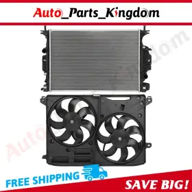 12930221 Auto Parts Kingdom Cooling Fan And Radiator Kit Fit For 2013-2015 2016 2017 2018 Ford Fusion 2.5l