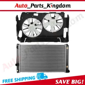 12930234 Auto Parts Kingdom Electric Radiator Cooling Fan Kit For 2006 2007-2012 Toyota Rav4 2.5l 2.4l