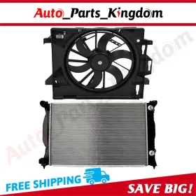 12930235 Auto Parts Kingdom Electric Radiator Cooling Fan Kit For 2008-2016 Chrysler Town And Country Ram C/v