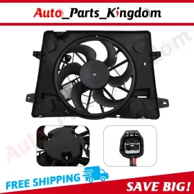 12953219 Auto Parts Kingdom Electric Radiator Cooling Fan Assembly For 2003 2004 2005 Lincoln Town Car Ford