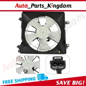 12953223 Auto Parts Kingdom Electric Radiator Cooling Fan Assembly For 2012 2013 2014 2015 Honda Civic Acura