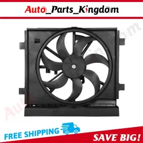 12953392 Auto Parts Kingdom Electric Radiator Fan Assembly For 2013 2014 2015 2016 17-19 Nissan Sentra 1.8l