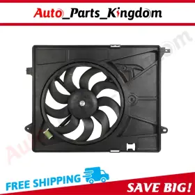 12953399 Auto Parts Kingdom Electric Radiator Fan Assembly For 2014 2015 2016 2017-2020 Chevrolet Trax 1.4l