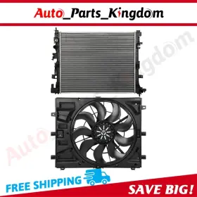 12959779 Auto Parts Kingdom Electric Engine Radiator Cooling Fan Kit For 18-19 Chevrolet Equinox Gmc Terrain