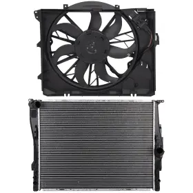 Auto Parts Top A837552top Electric Cooling Fan And Radiator Assembly Kit For 2007-2011 2012 2013 Bmw 328i