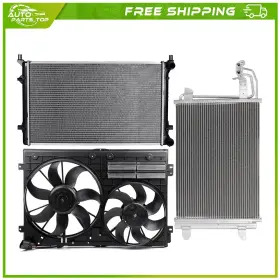 Auto Parts Top A837690top Radiator A/c Condenser Cooling Fan For 08 Volkswagen Gti 06-10 Jetta