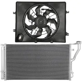 A845140top Auto Parts Top Electric A/c Condenser Cooling Fan Kit For 11-12 Hyundai Sonata 11-13 Kia Optima