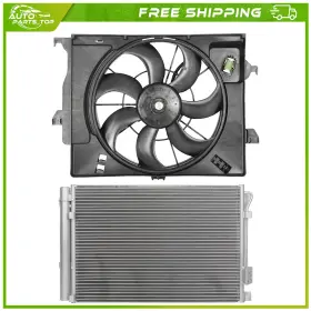 A848251top Auto Parts Top Electric A/c Condenser Cooling Fan Kit For 2012 2013 2014 Hyundai Veloster