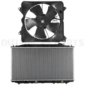 11371746 Autobasicparts For 2008-2012 Honda Accord 2.4l Front Side Radiator And Cooling Fan Kit