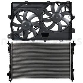 11371755 Autobasicparts For 2007-2011 Lincoln Mkx 3.7l Front Side Radiator And Cooling Fan Kit