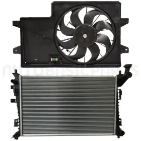 11371757 Autobasicparts For 2008-2011 Ford Focus 2.0l Front Side Radiator And Cooling Fan Kit