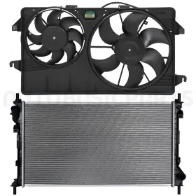 11371781 Autobasicparts For 2010-2013 Ford Transit Connect 2.0l Front Side Radiator And Cooling Fan Kit