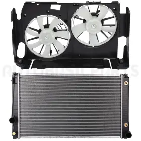 11371809 Autobasicparts For 2006-2012 Toyota Rav4 2.4l Front Side Radiator And Cooling Fan Kit