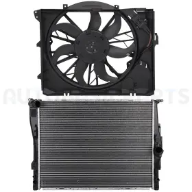 11371817 Autobasicparts For 2007-2013 Bmw 328i 3.0l Front Side Radiator And Cooling Fan Kit