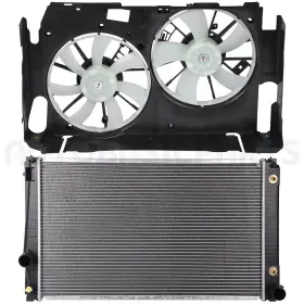 11371820 Autobasicparts For 2009-2012 Toyota Rav4 3.5l Front Side Radiator And Cooling Fan Kit