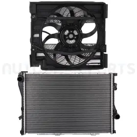 11371822 Autobasicparts For 2001-2003 Bmw 525i 2.5l Front Side Radiator And Cooling Fan Kit