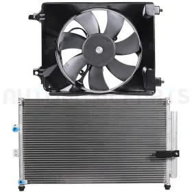 11371873 Autobasicparts For 2006-2011 Honda Civic 1.8l Front Side Condenser And Cooling Fan Kit