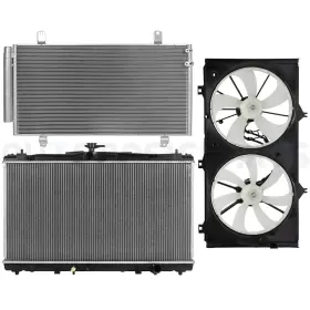 11371898 Autobasicparts For 2012-2015 Toyota Camry 3.5l Radiator And Condenser Cooling Fan Kit