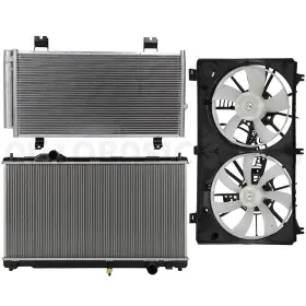 11371900 Autobasicparts For 2014 Lexus Is250 2.5l Radiator And Condenser Cooling Fan Kit