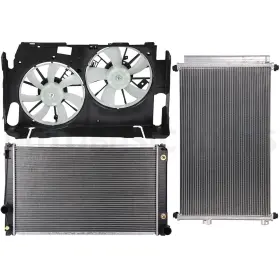 11371906 Autobasicparts For 2009-2012 Toyota Rav4 3.5l Radiator And Condenser Cooling Fan Kit