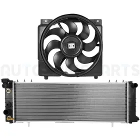 12663397 Autobasicparts For 1995-1996 Jeep Cherokee Front Side Radiator And Cooling Fan Kit