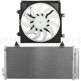 12666145 Autobasicparts For 2009-2013 Subaru Forester Ac Condenser And Cooling Fan Kit