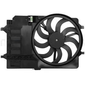 12666204 Autobasicparts For 2002-2003 Mini Cooper Left Side Radiator Condenser Cooling Fan Assembly