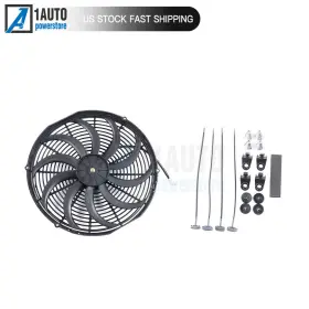 10127830 Autobtparts Universal Engine Electric Radiator Condenser Cooling Fan Plastic Black 16 Inch #2