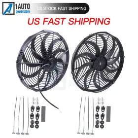 10127830 Autobtparts Universal Engine Electric Radiator Condenser Cooling Fan Plastic Black 16 Inch