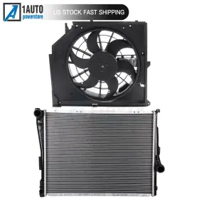 10129236 Autobtparts Electric Radiator Cooling Fan Kit For 2001-2005 Bmw 320i 325ci 325xi 330ci 330xi
