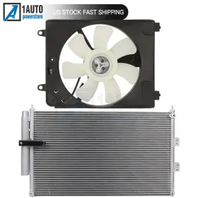 10133881 Autobtparts Electric Engine Ac Condenser Cooling Fan Kit Fit For 2006-2011 Honda Civic 1.3l