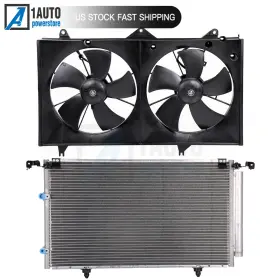 10133884 Autobtparts Electric Ac Condenser Cooling Fan Kit For 2002-2008 Toyota Camry Solara 2.4l