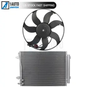 10133885 Autobtparts Electric Ac Condenser Cooling Fan Kit For 2012-2015 Volkswagen Passat Cc 2.5l