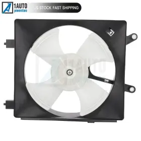 9920940 Autobtparts Engine A/c Condenser Radiator Cooling Fan Assembly For 2001-05 Honda Civic 1.7l