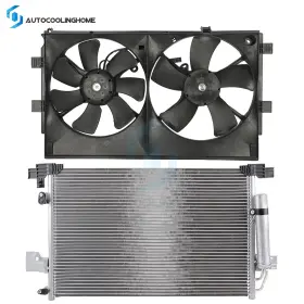 837607-cooling Autocoolinghome A/c Condenser And Cooling Fan Assembly Kit For 2008 09 10-2017 Mitsubishi Lancer