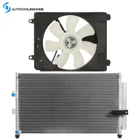 837641-cooling Autocoolinghome Engine A/c Condenser And Cooling Fan Assembly Kit For 2006 07 08-2011 Honda Civic