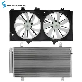 837645-cooling Autocoolinghome Engine A/c Condenser And Cooling Fan Assembly Kit For 2012 13 14-2017 Toyota Camry