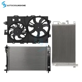 837715-cooling Autocoolinghome Radiator Condenser And Cooling Fan Assembly Kit For 2007-2008 Chevrolet Equinox