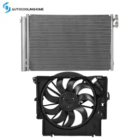 Auto84407801cooling Autocoolinghome A/c Condenser And Cooling Fan Assembly Kit For 2009 2010 2011 2012 13-2016 Bmw Z4