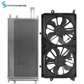 Auto84408201cooling Autocoolinghome A/c Condenser And Cooling Fan Assembly Kit For 2015-2016 Chevrolet Silverado 2500